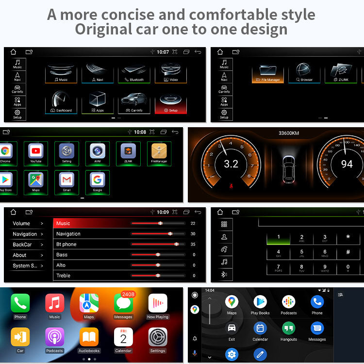 10.25” Android Auto CarPlay Radio Screen for Audi Q5 (2009-2016) / Audi Q5L (2018-2020)