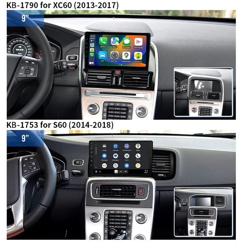 9” Android Car Radio Screen Head Unit CarPlay Android Auto for Volvo XC60 (2013-2017)