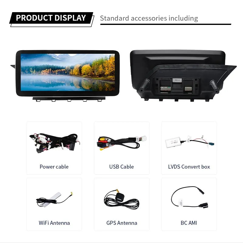 10.25” Android Auto CarPlay Radio Screen for Mercedes-Benz GLK Class (2008-2012) NTG4.0 / (2013-2015) NTG4.5