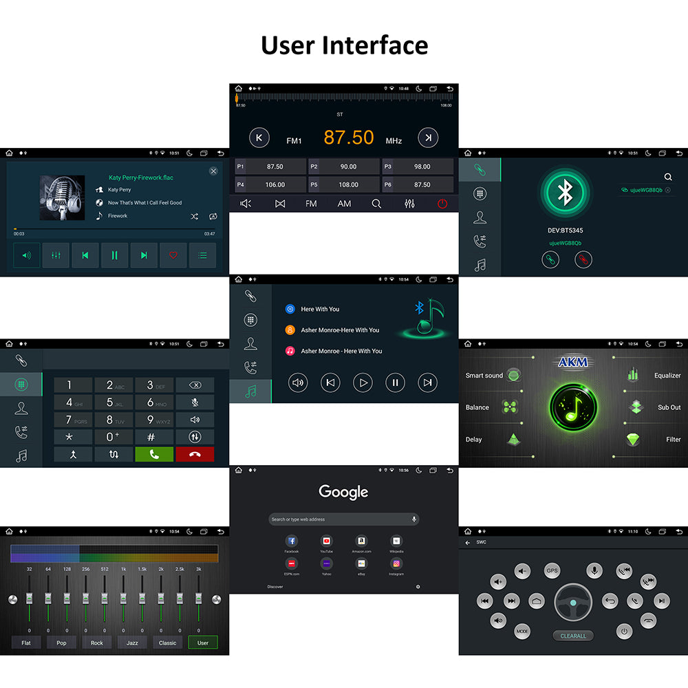 10.1” Android Car Radio Stereo Head Unit Screen CarPlay Android Auto for Toyota Land Cruiser (2016-2019)
