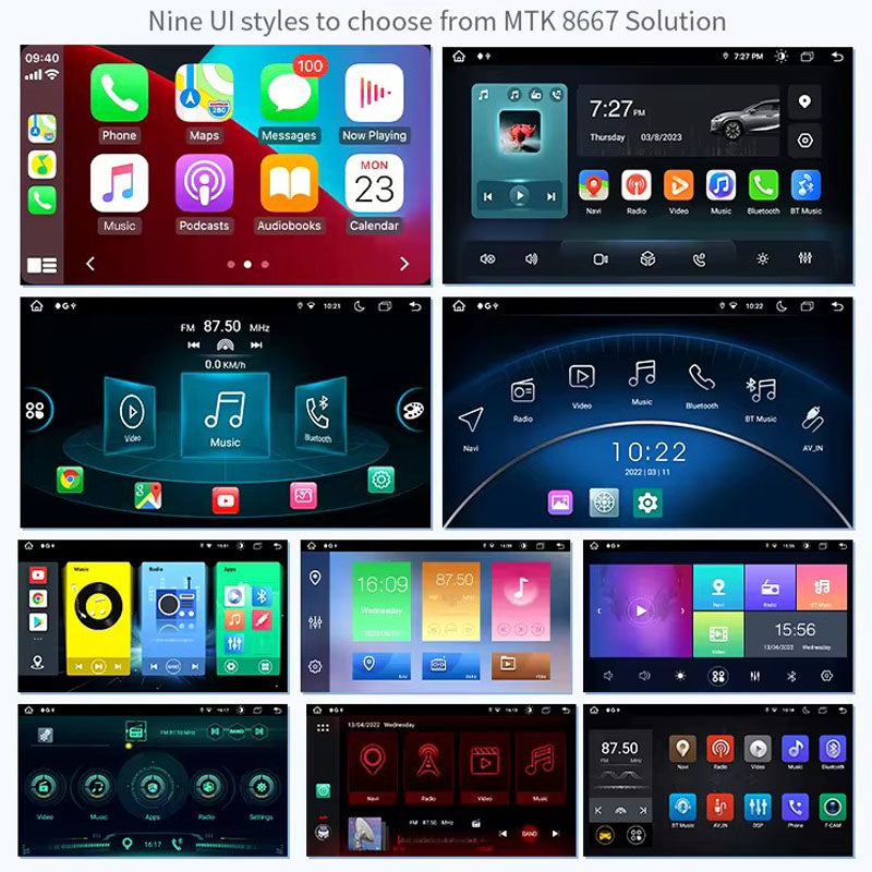 Customizable Car In-dash Universal Android 13 Radio Screen CarPlay Android Auto Infotainment System 9 inch / 10 inch / 12.2 inch GPS Navigation Multimedia Player