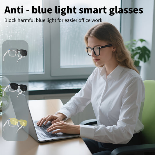 AI Smart Glasses Bluetooth Earphone Audio Calls Photochromic Lens Simultaneous Translation