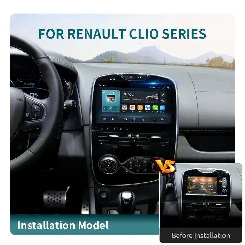 10.1” Android Car Radio Stereo Head Unit Screen CarPlay Android Auto for Renault Clio AT/MT (2012-2018)