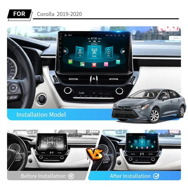 9” Android Car Radio Stereo Head Unit Screen CarPlay Android Auto for Toyota Corolla (2019-2020)