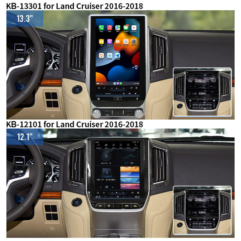 9.7" / 12.1" / 13.3” Android Auto CarPlay Radio Screen Head Unit for Toyota Land Cruiser (2003-2018) / Prado (2002-2020)
