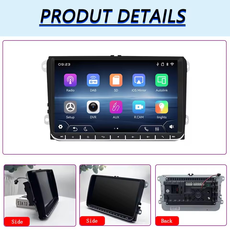 Linux System 9” IPS Screen Car Multimedia Player Wireless CarPlay & Android Auto for VW Magotan / Caddy / Passat / Sagitar / Tiguan / Touran / Jetta / Seat / CC / Polo / Golf / Golf 5 / Golf 6 2006 - 2012