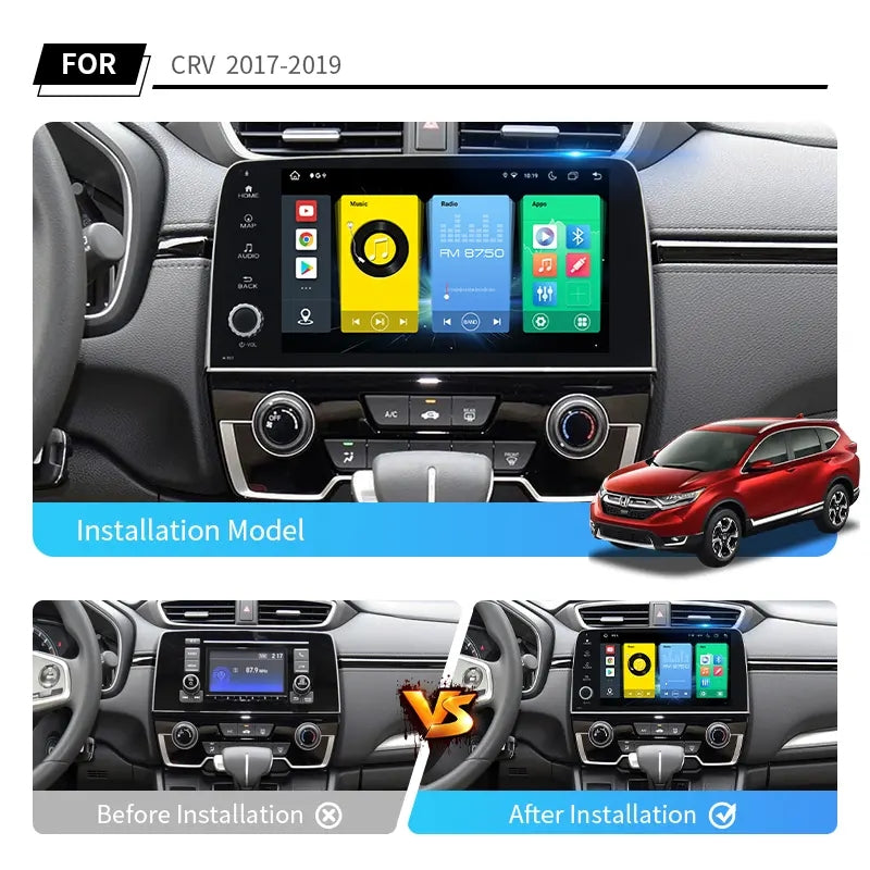 9” Android Car Radio Stereo Head Unit Screen CarPlay Android Auto for Honda CRV (2017-2019)