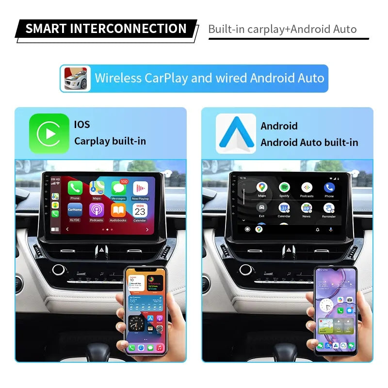 9” Android Car Radio Stereo Head Unit Screen CarPlay Android Auto for Toyota Corolla (2019-2020)