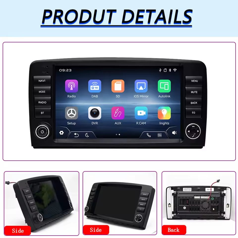 Linux System 9” IPS Screen Car Multimedia Player Wireless CarPlay & Android Auto for Mercedes-Benz R Class W251 R300 R320 R350 R450 2006 - 2012