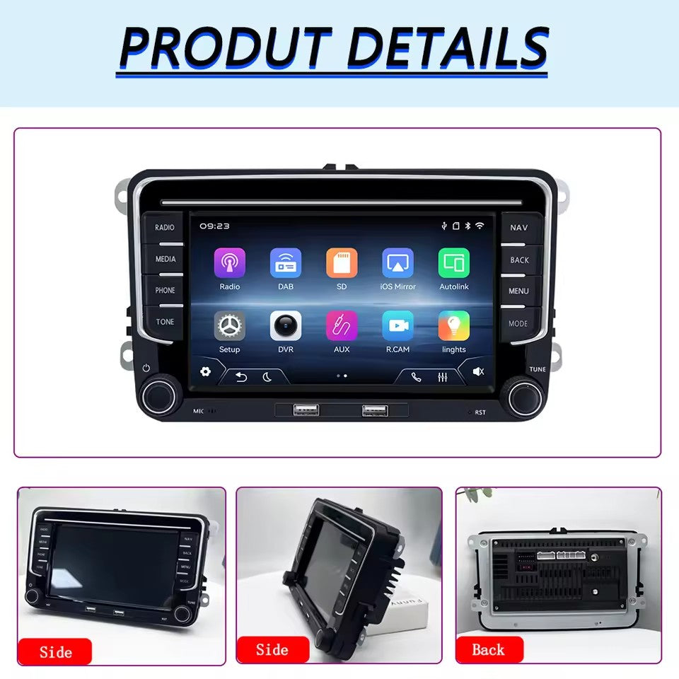 Linux System 7” IPS Screen Car Multimedia Player Wireless CarPlay & Android Auto for VW Magotan / Caddy / Passat / Sagitar / Tiguan / Touran / Jetta / Seat / CC / Polo / Golf / Golf 5 / Golf 6 2006 - 2012