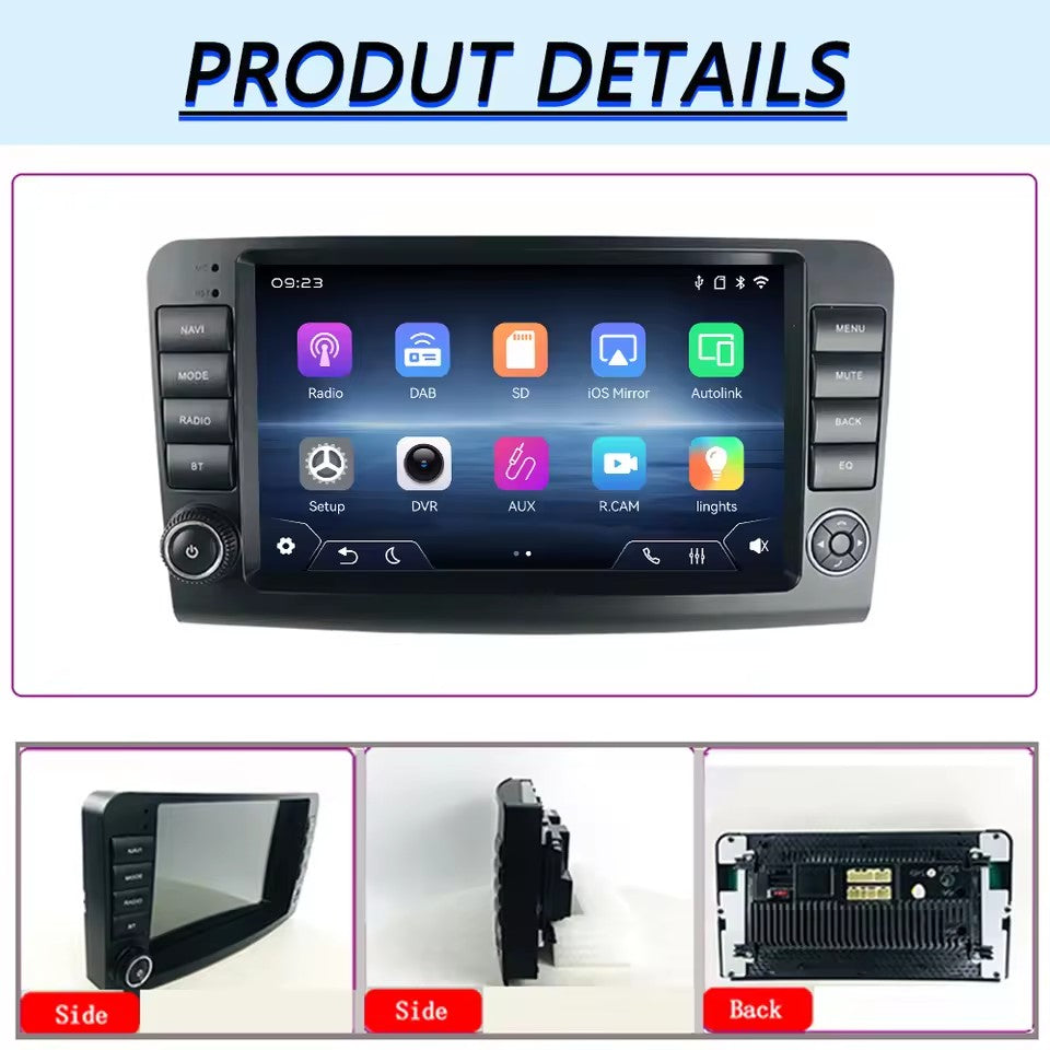 Linux System 9” IPS Screen Car Multimedia Player Wireless CarPlay & Android Auto for Mercedes-Benz ML Class W164 / GL Class X164 2005 - 2012