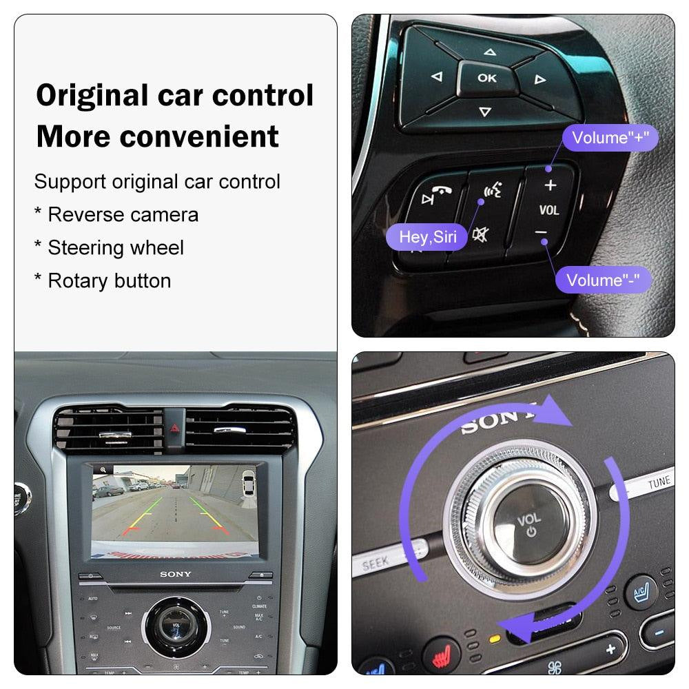 Wireless CarPlay & Android Auto Module for Ford Sync 2 System with 8 Inch LCD Screen