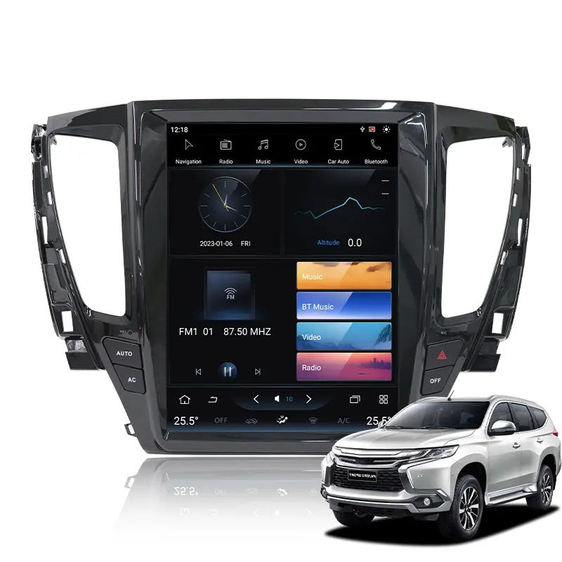 12.1” Android Auto CarPlay Radio Screen Head Unit for Mitsubishi Pajero Sport L200 (2017-2018)