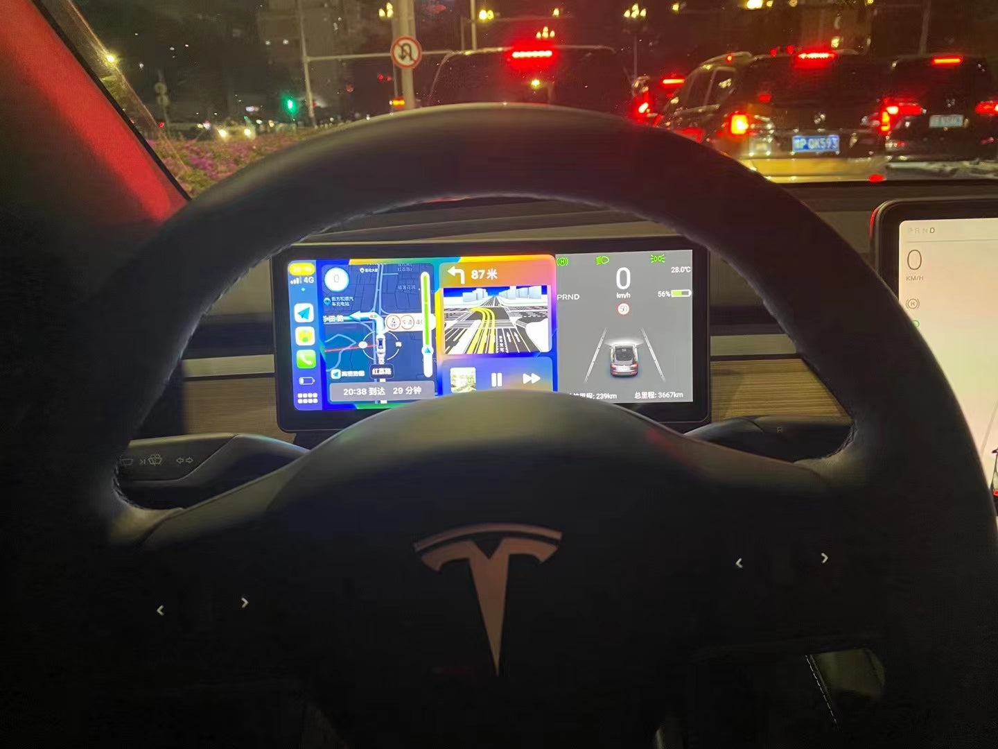 Tesla Model 3 / Y Instrument Cluster Upgrade 10.25 Inch HD Center Console Dashboard CarPlay Touch Screen