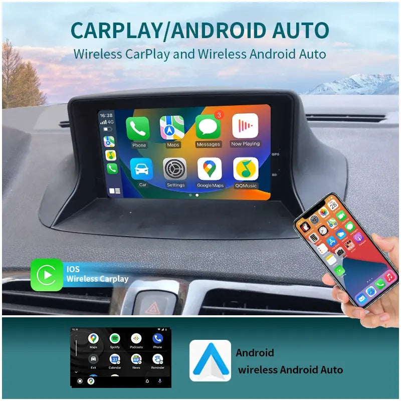 7” Android Car Radio Stereo Head Unit Screen CarPlay Android Auto for Renault Megane III / Fluence (2009-2016)