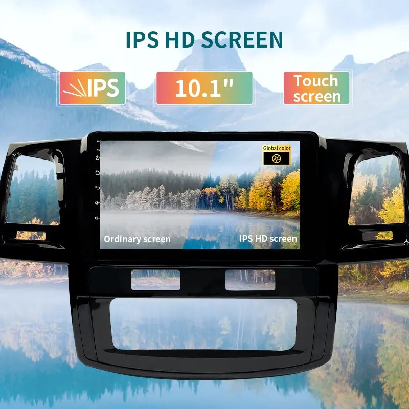 10.1” Android Car Radio Stereo Head Unit Screen CarPlay Android Auto for Toyota Hilux / Fortuner (2005-2013)