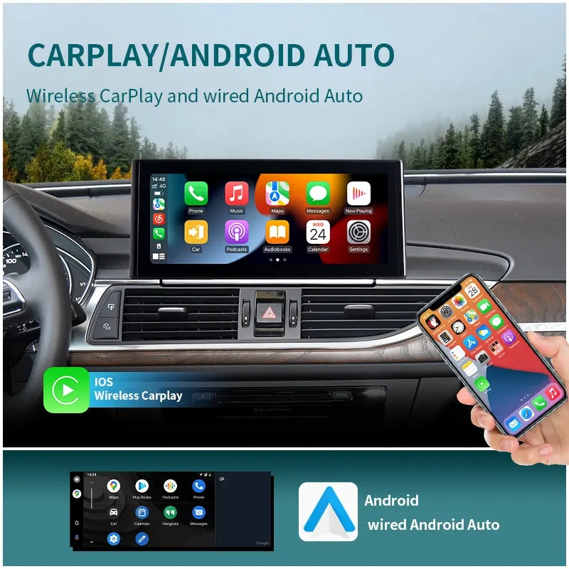 10.25” / 12.3” Android Auto CarPlay Radio Screen for Audi A4 A5 S4 S5 (2009-2016) / Audi A4 A5 S5 (2017-2022) / Audi A6 (2012-2017)