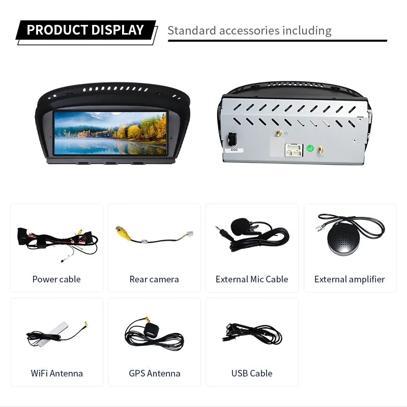 8.8” Android Auto CarPlay Radio Screen for BMW 3 Series E90 (2004-2011) / 5 Series E60 (2005-2010)