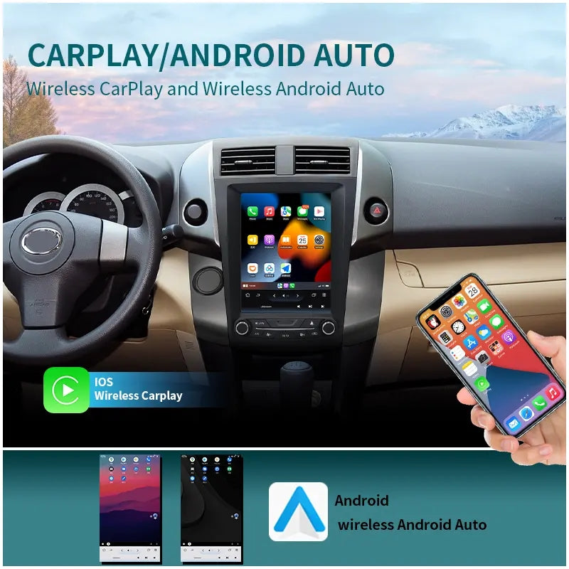 9.7” / 12.1" Android Auto CarPlay Radio Screen Head Unit for Toyota RAV4 (2009-2012) / Fortuner (2008-2015) / Fortuner (2016-2019)