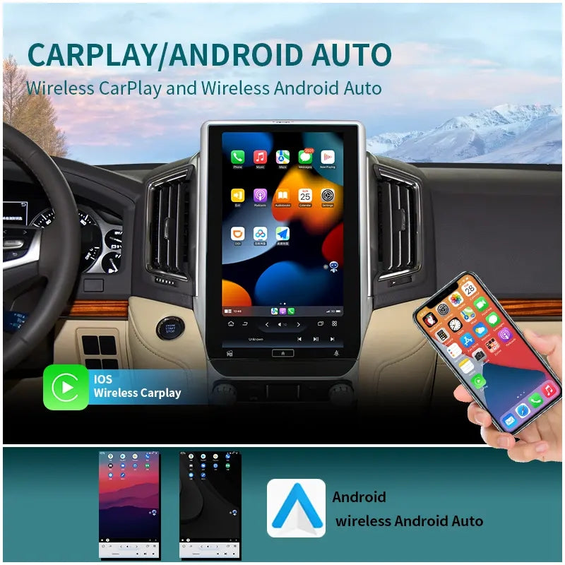 9.7" / 12.1" / 13.3” Android Auto CarPlay Radio Screen Head Unit for Toyota Land Cruiser (2003-2018) / Prado (2002-2020)