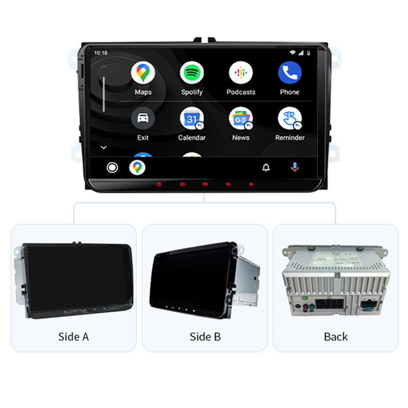 9” Android Car Radio Stereo Head Unit Screen CarPlay Android Auto for VW Universal Passat / Magotan / Golf 5 / Golf 6 / Polo / Sagitar / Jetta / CC / Caddy / Tiguan / Touran (2006-2012) / Skoda Octavia II / Octavia III / Fabia / Superb (2005-2010)