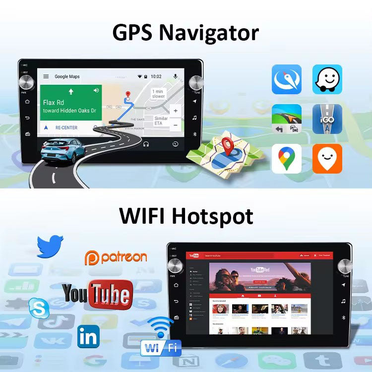 Customizable Car In-dash Universal Android 13 Radio Screen CarPlay Android Auto Infotainment System 9 inch / 10 inch / 12.2 inch GPS Navigation Multimedia Player