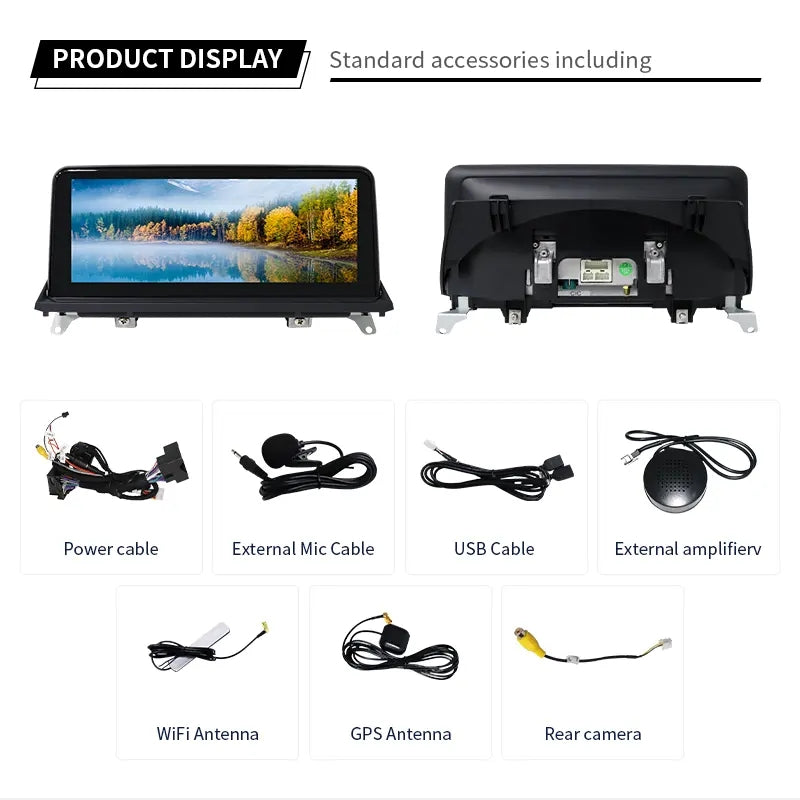 10.25” / 12.3” Android Auto CarPlay Radio Screen for BMW X5 E70 X6 E71 (2008-2013) / X5 F15 X6 F16 (2014-2018)