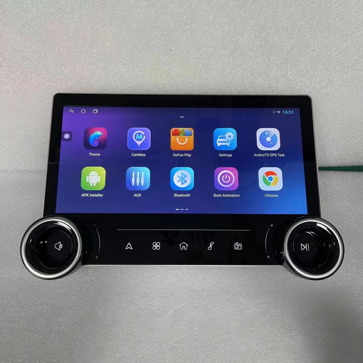 Customizable 2 Knobs Style Universal Car Android Radio Screen CarPlay Android Auto