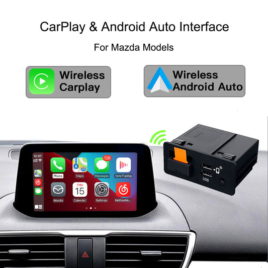 Wireless CarPlay & Android Auto Module for Mazda 2014-2020 Support Type-C 27W Fast Charging