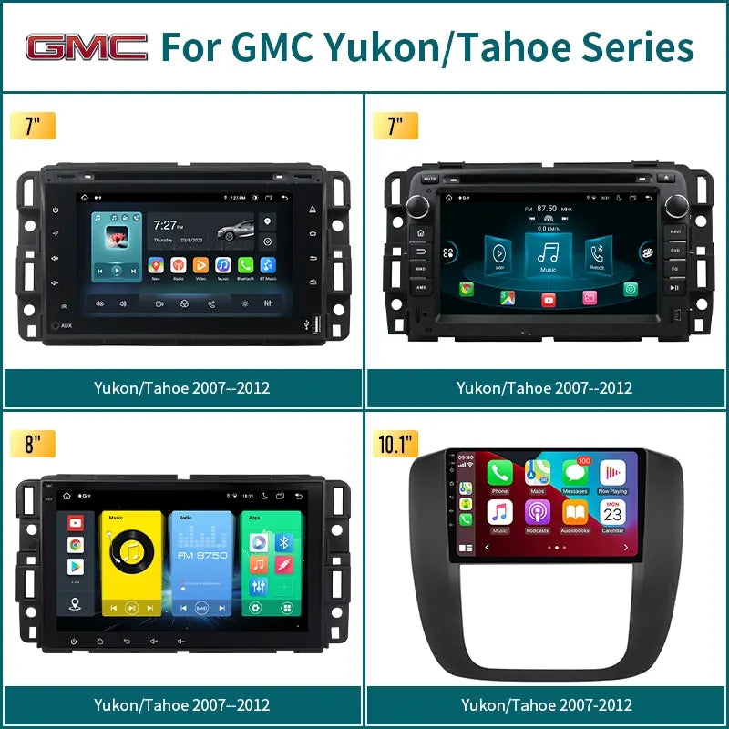 7” Android Car Radio Screen Head Unit CarPlay Android Auto for GMC Yukon / Tahoe (2007-2012)