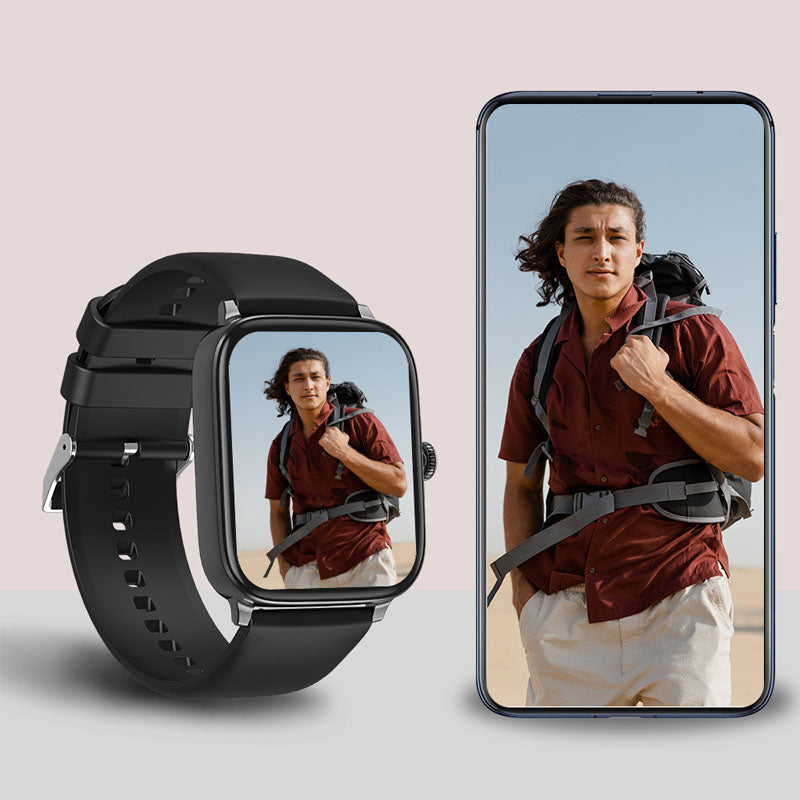 1.83” TFT Screen Smart Watch BT Phone Call Continuous HR Monitor Multi-Sports Mode Music Control DIY Watch Face