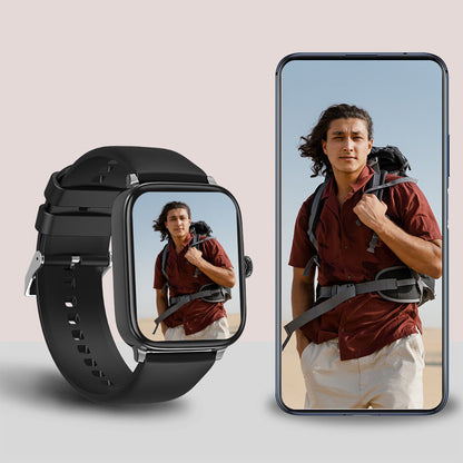 1.83” TFT Screen Smart Watch BT Phone Call Continuous HR Monitor Multi-Sports Mode Music Control DIY Watch Face