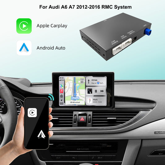 Wireless CarPlay & Android Auto Module for Audi A6 A7 2012-2016 RMC System with 6.5 Inch Screen