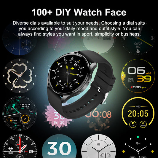 1.38” TFT Screen Smart Watch BT Phone Call Voice Assistant Red Light SpO2 Multi-Sport Modes World Clock