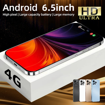 6.5 Inch i16 Pro Max Android Smart Cell Phone High Pixels Screen Large Capacity Battery