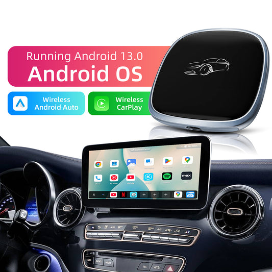 Android 13.0 Smart Box 3-in-1 Adapter Upgrade Wired CarPlay to Wireless CarPlay & Android Auto System