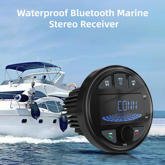 Waterproof Bluetooth Marine Stereo Receiver Sauna Audio Player FM AM Radio Receiver 4*50W Output