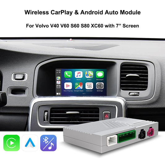 Wireless CarPlay & Android Auto Module for Volvo V40 V60 S60 S80 XC60 2015+ with 7 Inch Screen