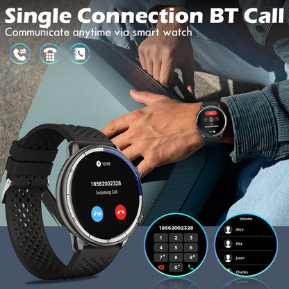 1.43” AMOLED Screen Smart Watch 466*466 Gomore Algorithm BT Phone Call Voice Assistant HR Alert 24h Health Partner World Clock