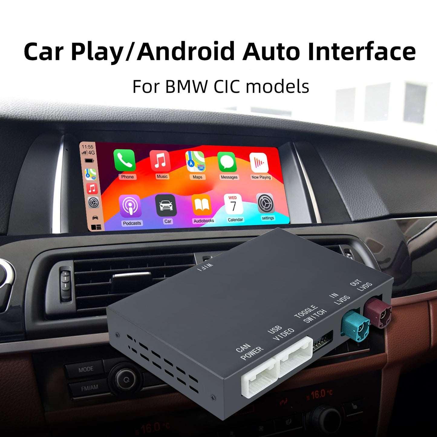 Wireless CarPlay & Android Auto Module for BMW CIC System 2008-2014