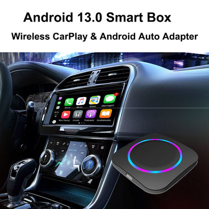 Android 13.0 Smart Box Wireless CarPlay & Android Auto Adapter Qualcomm Snapdragon 6115 CPU