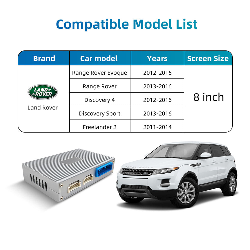 Wireless CarPlay & Android Auto Module for Land Rover 2012-2016 Bosch System with 8 Inch Screen