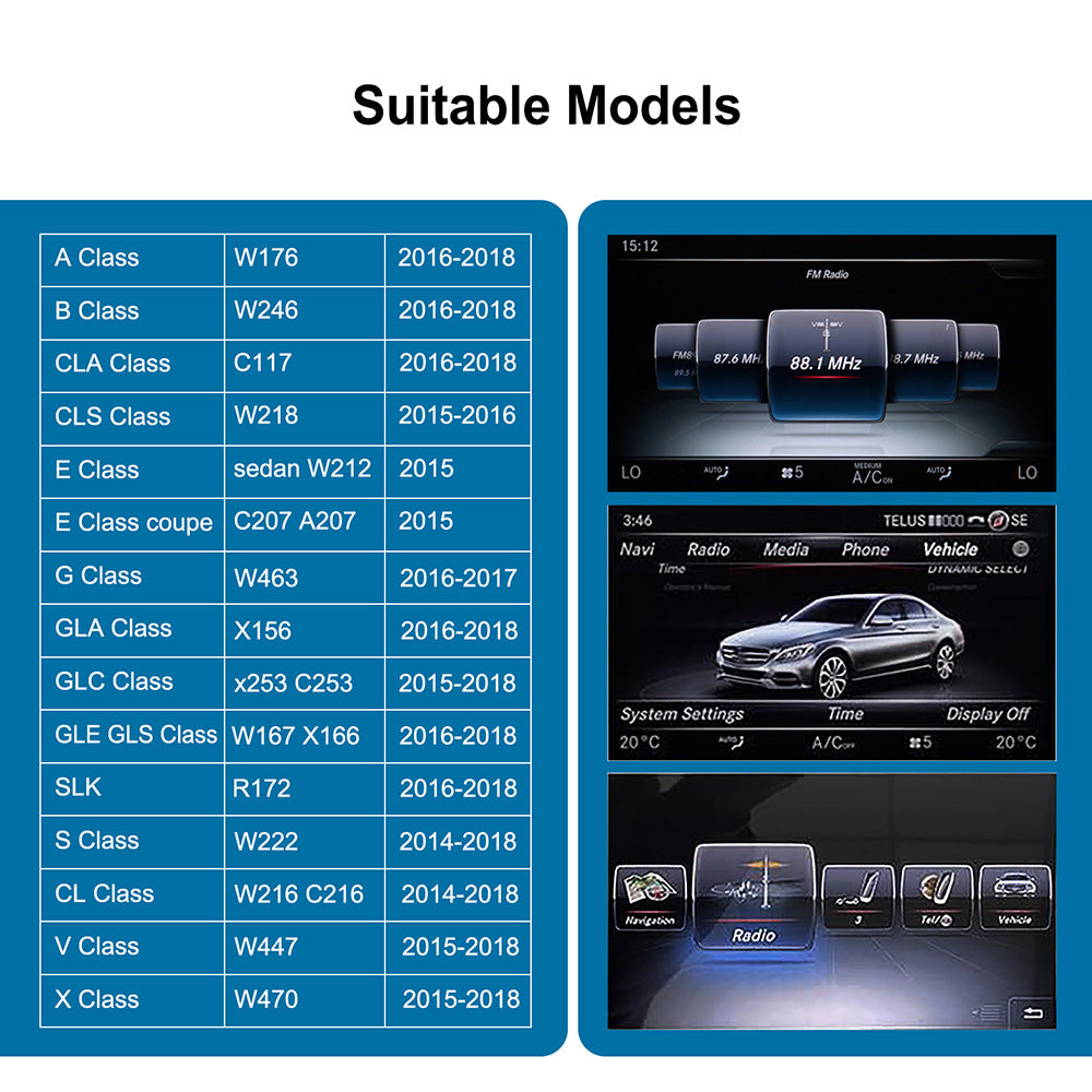 Wireless CarPlay & Android Auto Module for Mercedes-Benz 2015-2018 NTG 5.0 / 5.1 System