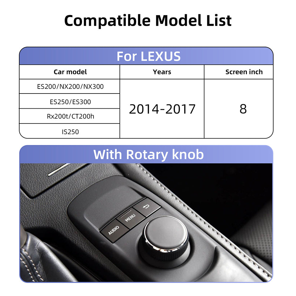 Wireless CarPlay & Android Auto Module for Lexus IS ES NX RX CT Series 2014-2017 with Rotary Knob and 2018+ with Touch Pad