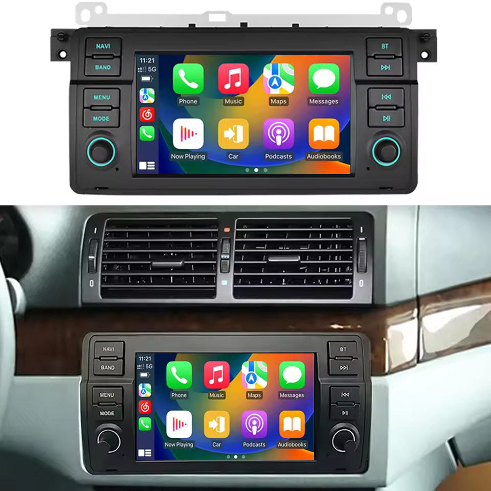 Linux System 7” IPS Screen Car Multimedia Player Wireless CarPlay & Android Auto for BMW E46 / M3 1998 - 2006