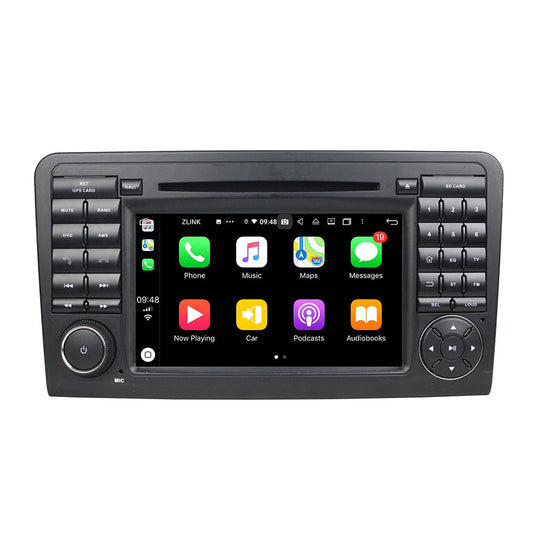 7” Android Radio Screen Car Stereo Head Unit CarPlay Android Auto for Mercedes-Benz ML Class W164 (2005-2012) GL Class X164 (2005-2012)