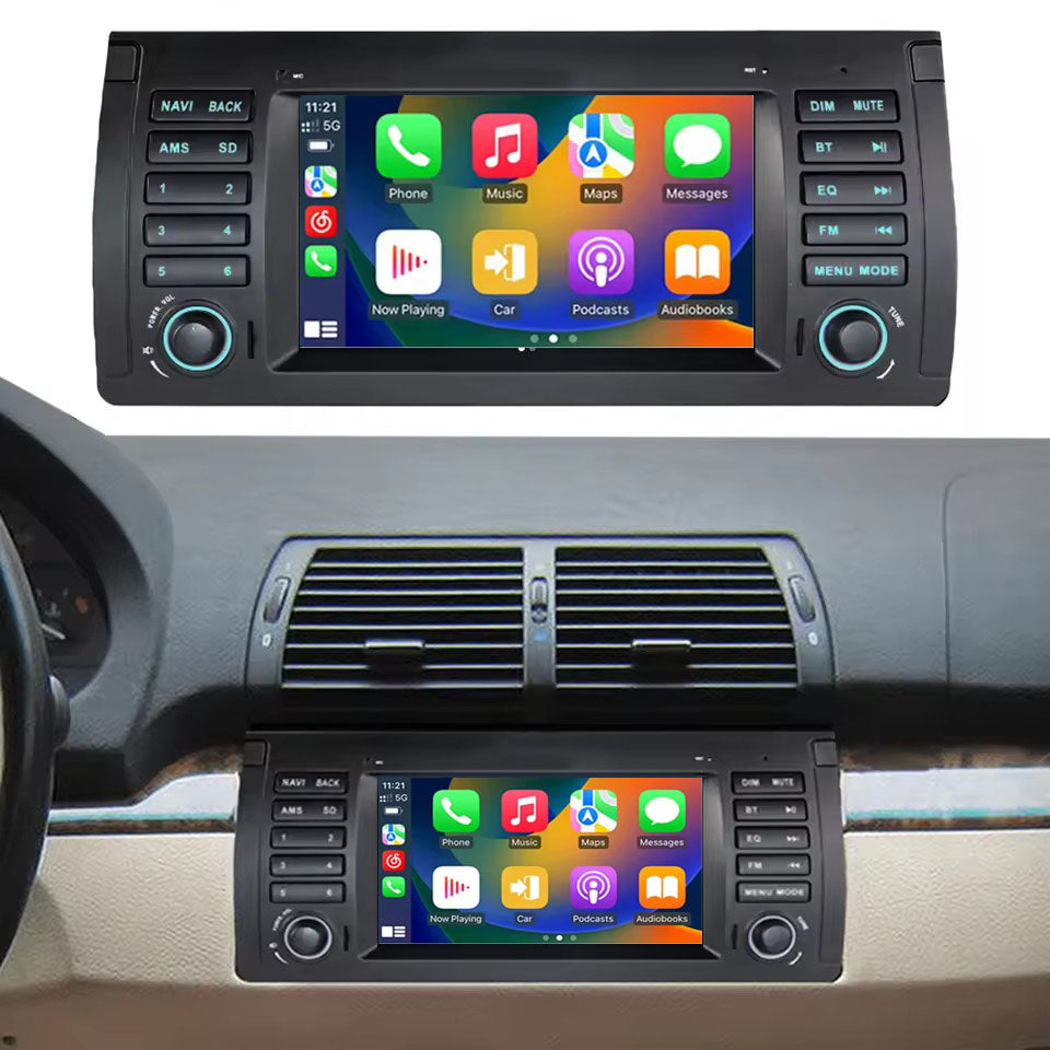 Linux System 7” IPS Screen Car Multimedia Player Wireless CarPlay & Android Auto for BMW E39 1995 - 2003