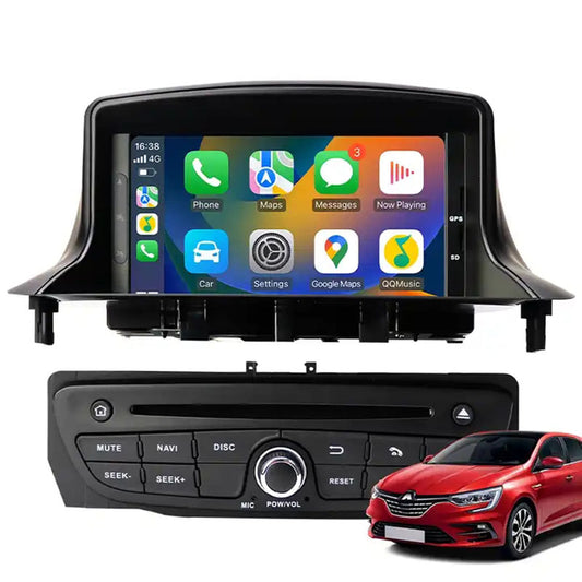 7” Android Car Radio Stereo Head Unit Screen CarPlay Android Auto for Renault Megane III / Fluence (2009-2016)