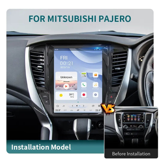 12.1” Android Auto CarPlay Radio Screen Head Unit for Mitsubishi Pajero Sport L200 (2017-2018)