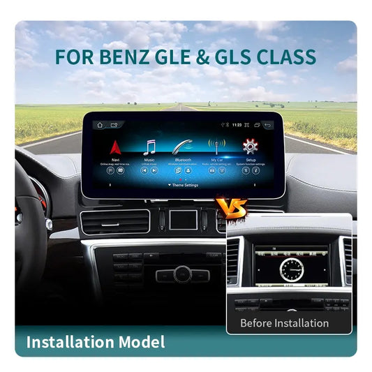 12.3” / 8” / 9” Android Auto CarPlay Radio Screen for Mercedes-Benz ML GL Class (2012-2015) NTG4.5 4.7 / GLE GLS Class (2016-2020) NTG 5.0 5.1